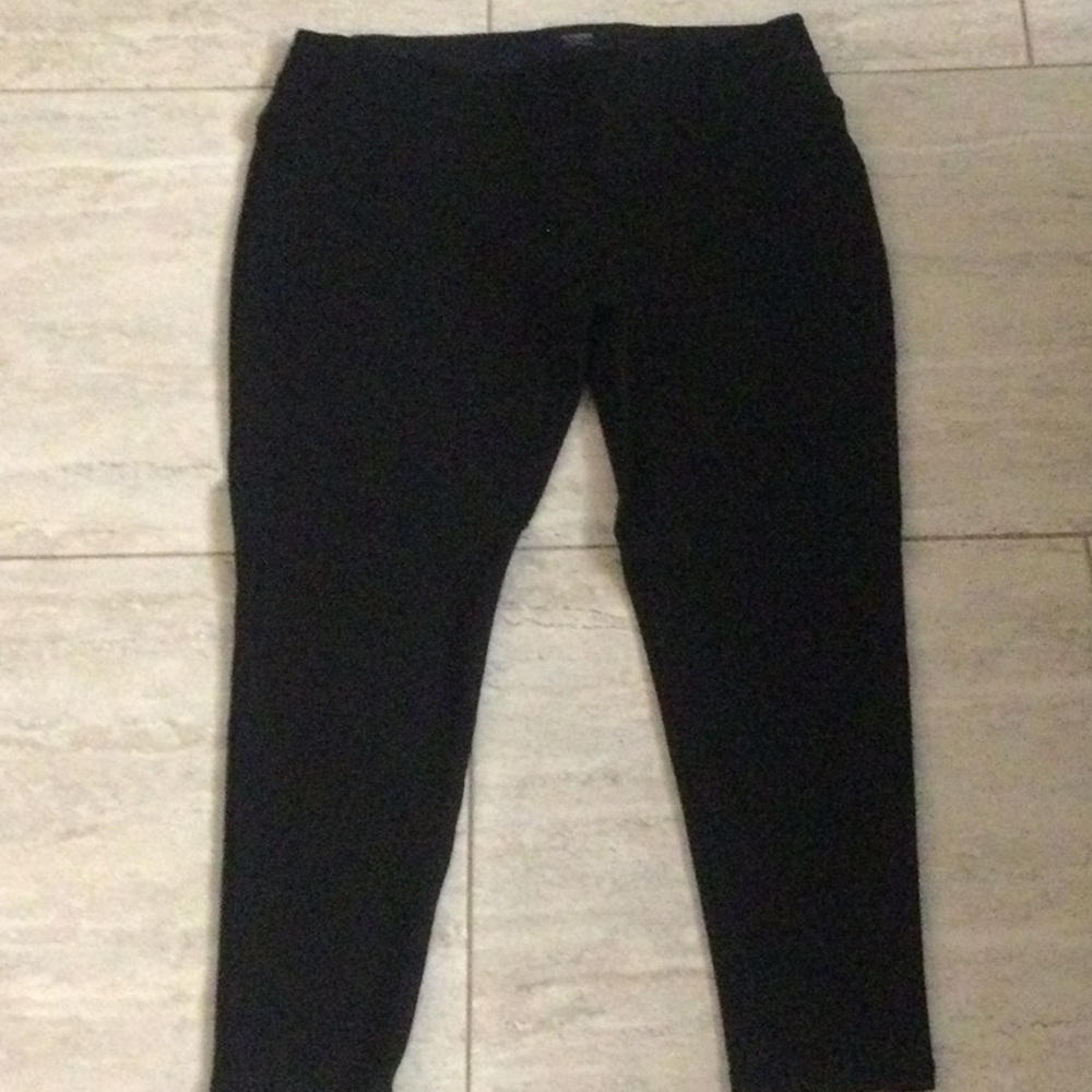 Black nygard slim pull up pant